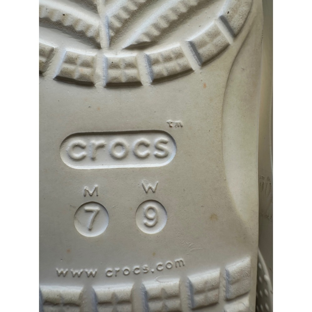 Crocs Classic Sandal White Multi Solarized Spray Two Strap Slide Men 7 Women 9 - Picture 5 of 10